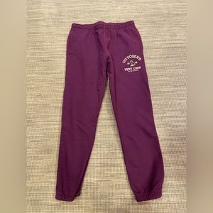 OVO (Octobers Very Own) purple sweatpants. Size Large